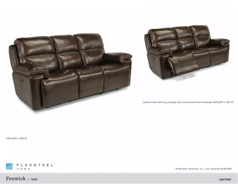 Page 1 of the manual User Manual Flexsteel Fenwick 1659-62PH