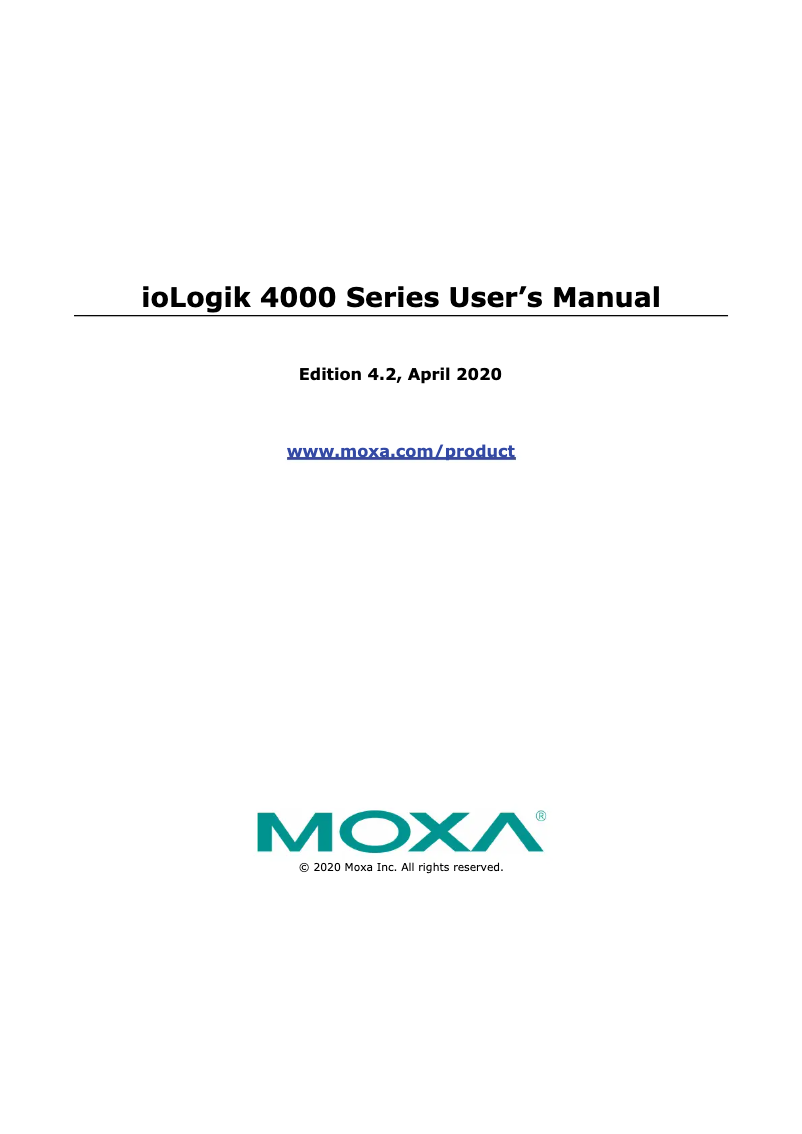First page image of the manual for NA-4010