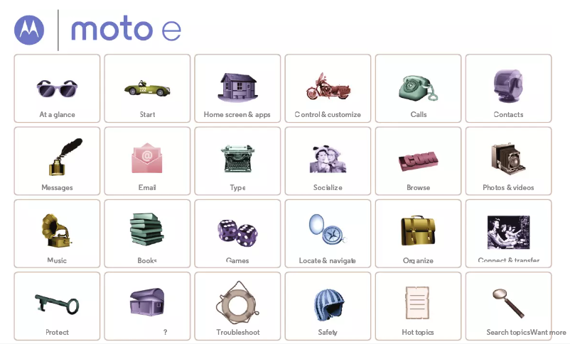 Page 1 of the manual User Manual Motorola Moto E XT1022