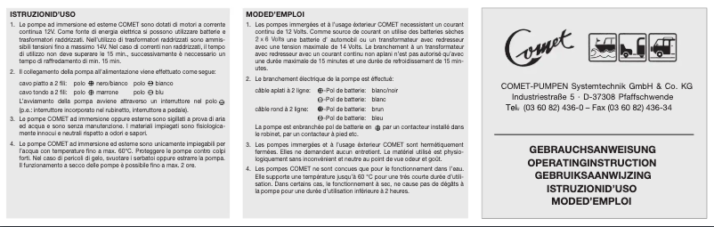 First page image of the manual for Geo Inline Plus