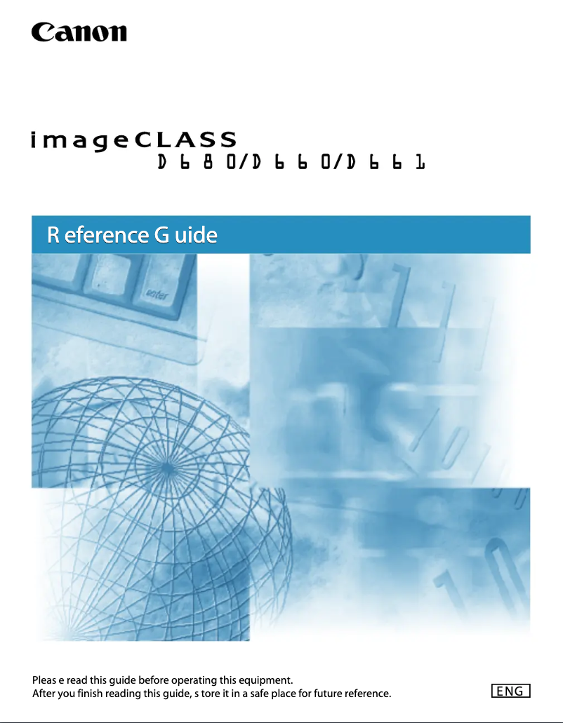 First page image of the manual for imageCLASS D660