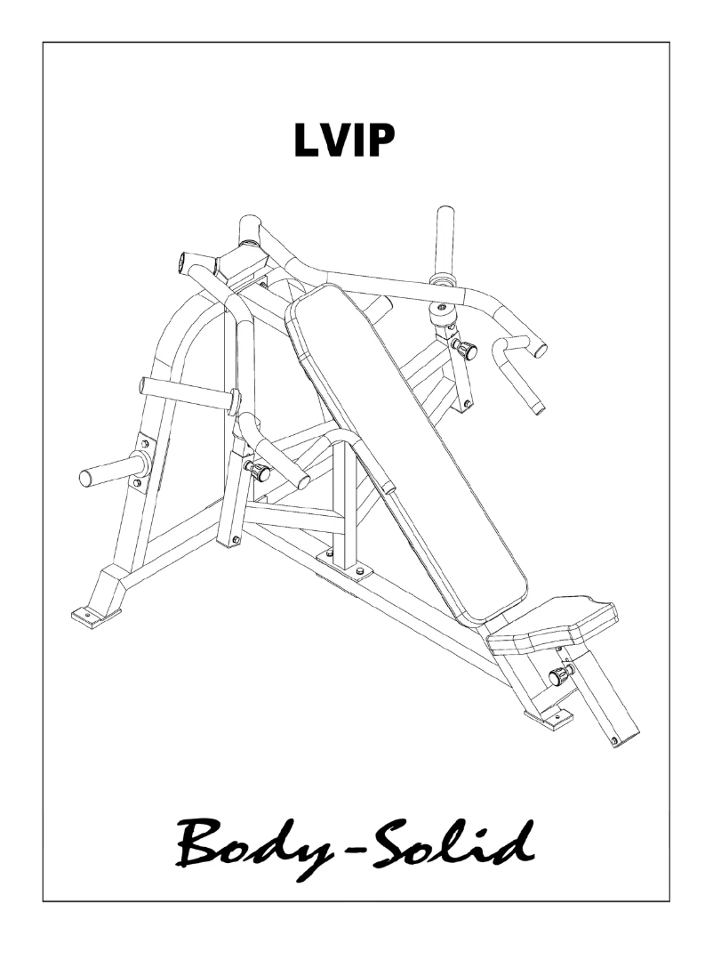 Page 1 of the manual User Manual Body-Solid LVIP