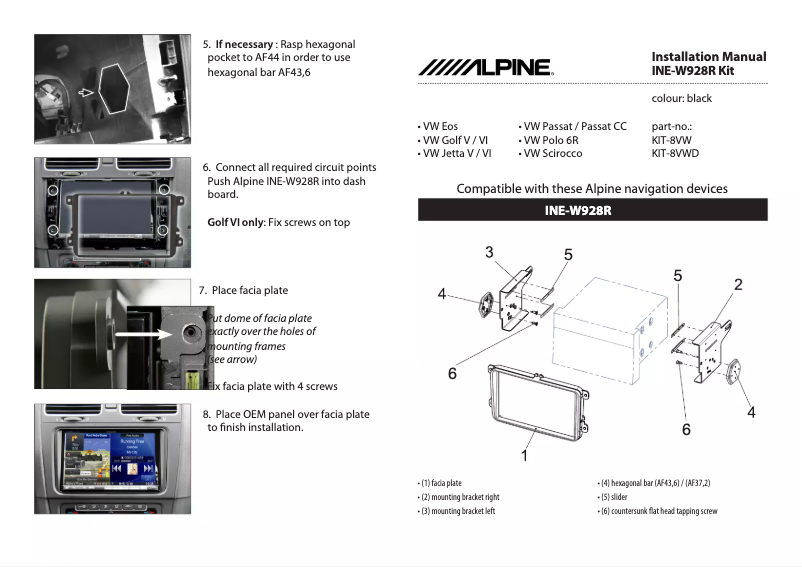 Page 1 of the manual User Manual Alpine KIT-8VWX