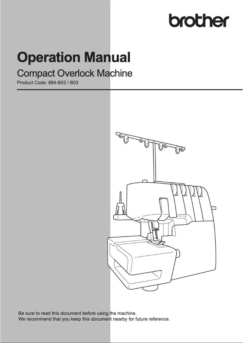 First page image of the manual for Overlocker 2504D