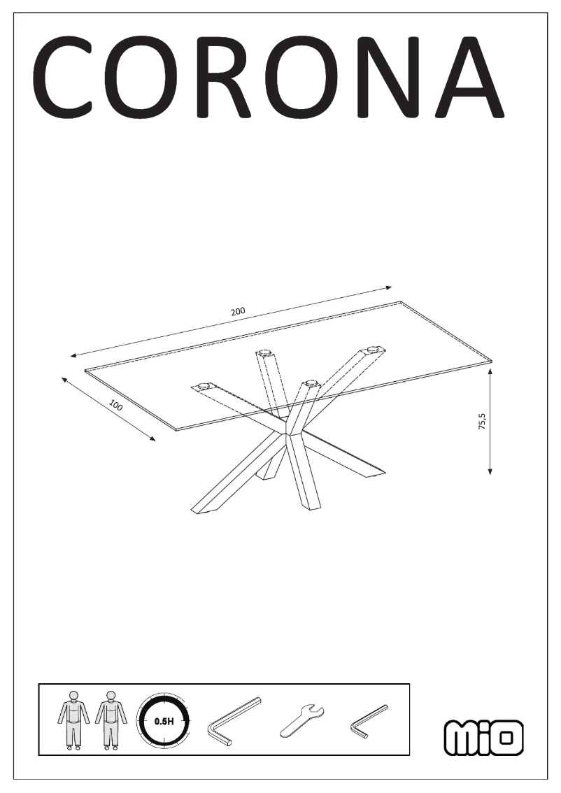 First page image of the manual for Corona