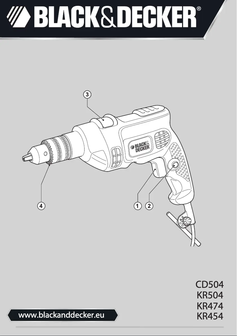 Page 1 of the manual User Manual Black & Decker KR504