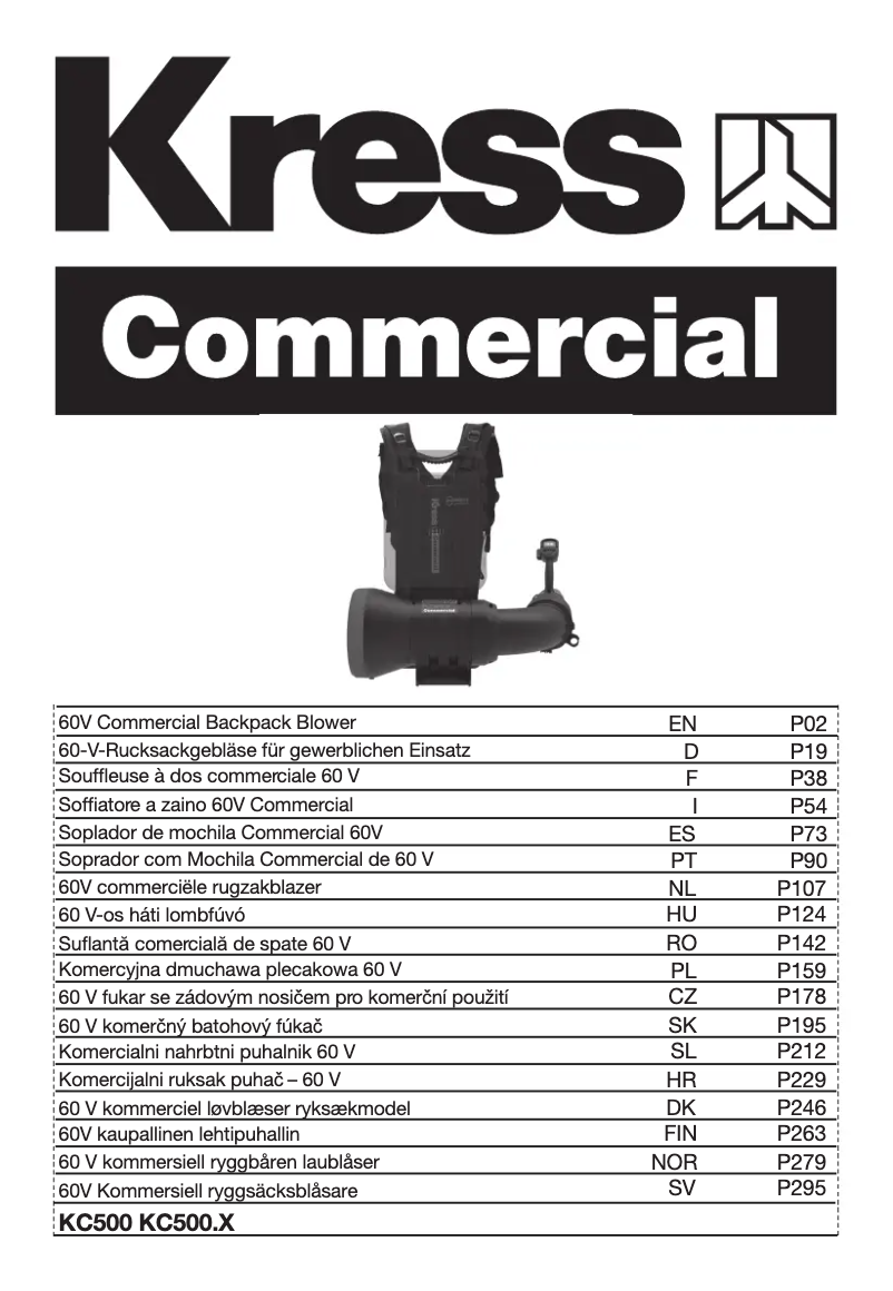 Page 1 of the manual User Manual Kress KC500.9