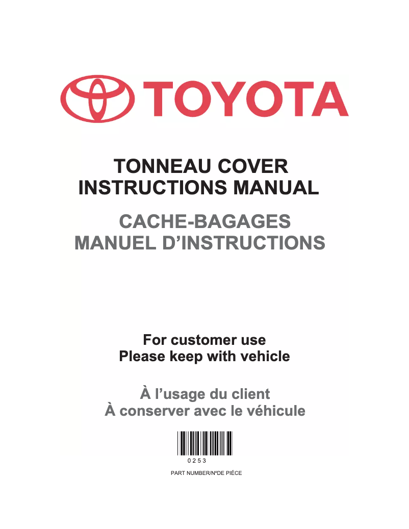 Page 1 of the manual User Manual Toyota Tundra (2019)