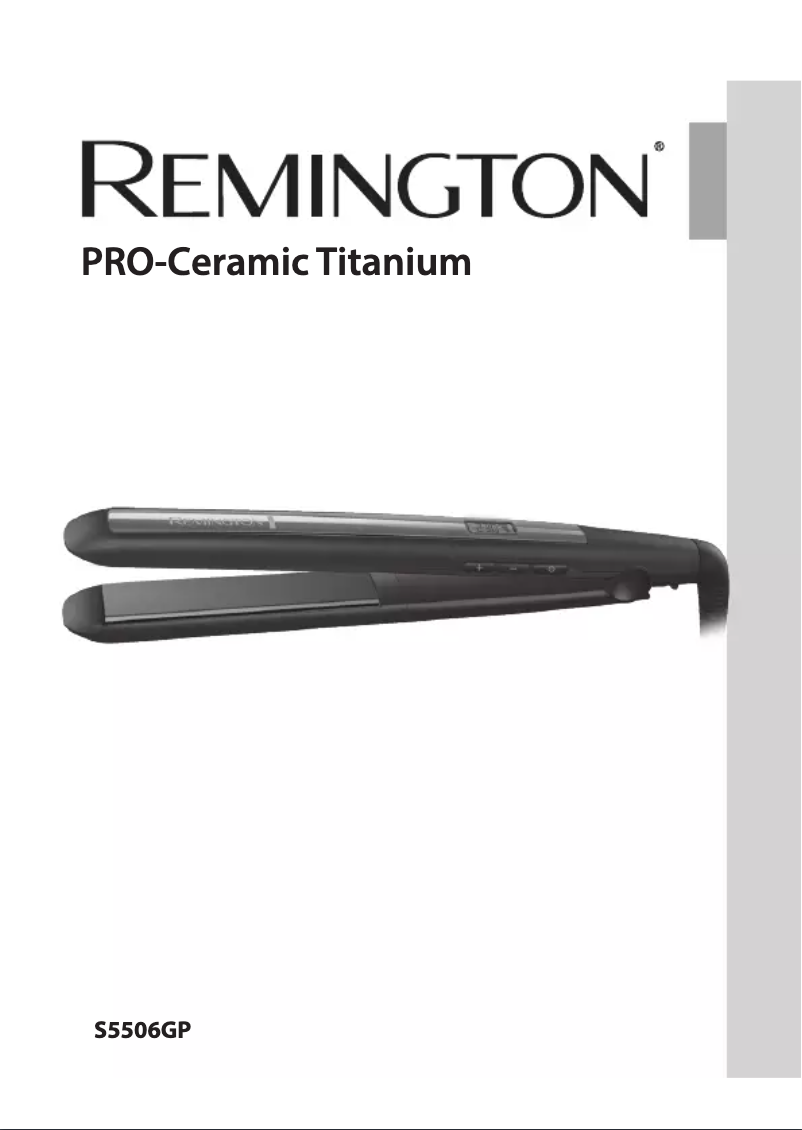 Page 1 de la notice Manuel utilisateur Remington Pro-Ceramic Titanium S5506GP