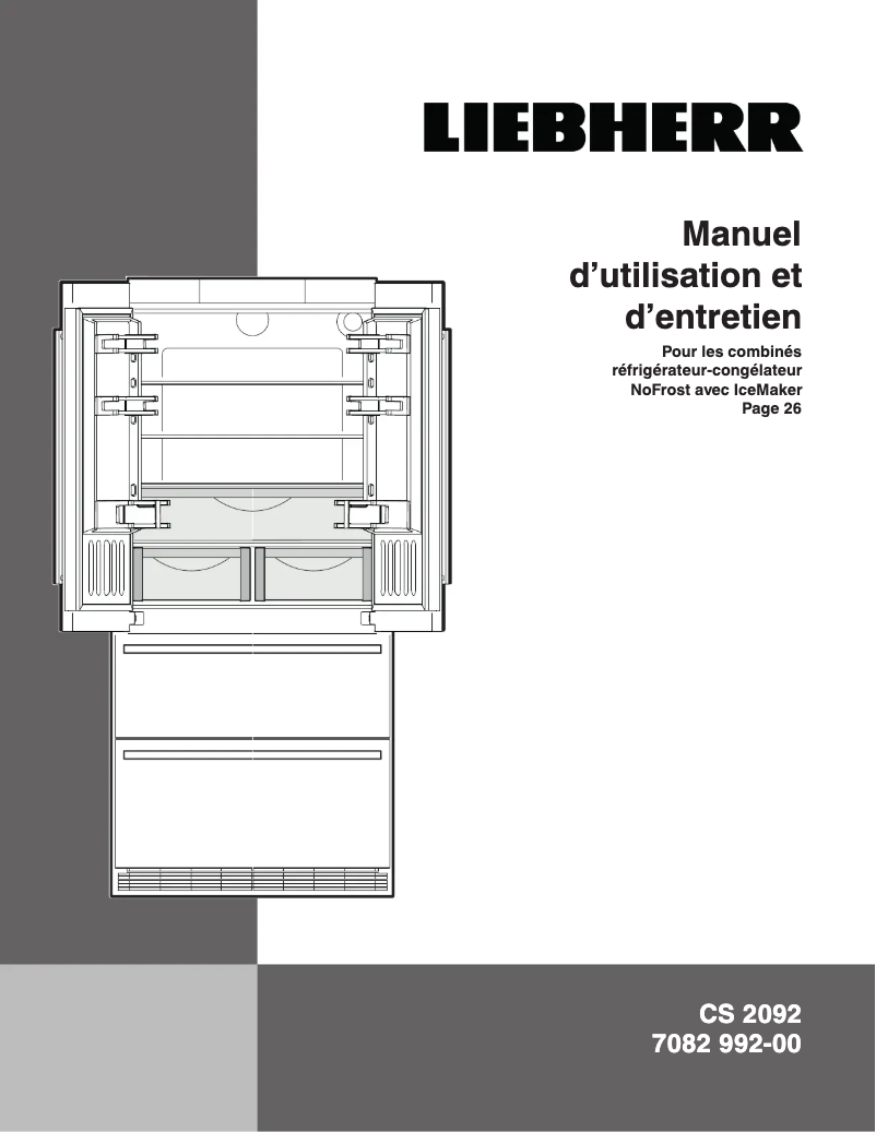 Page 1 of the manual User Manual Liebherr ECN 6256