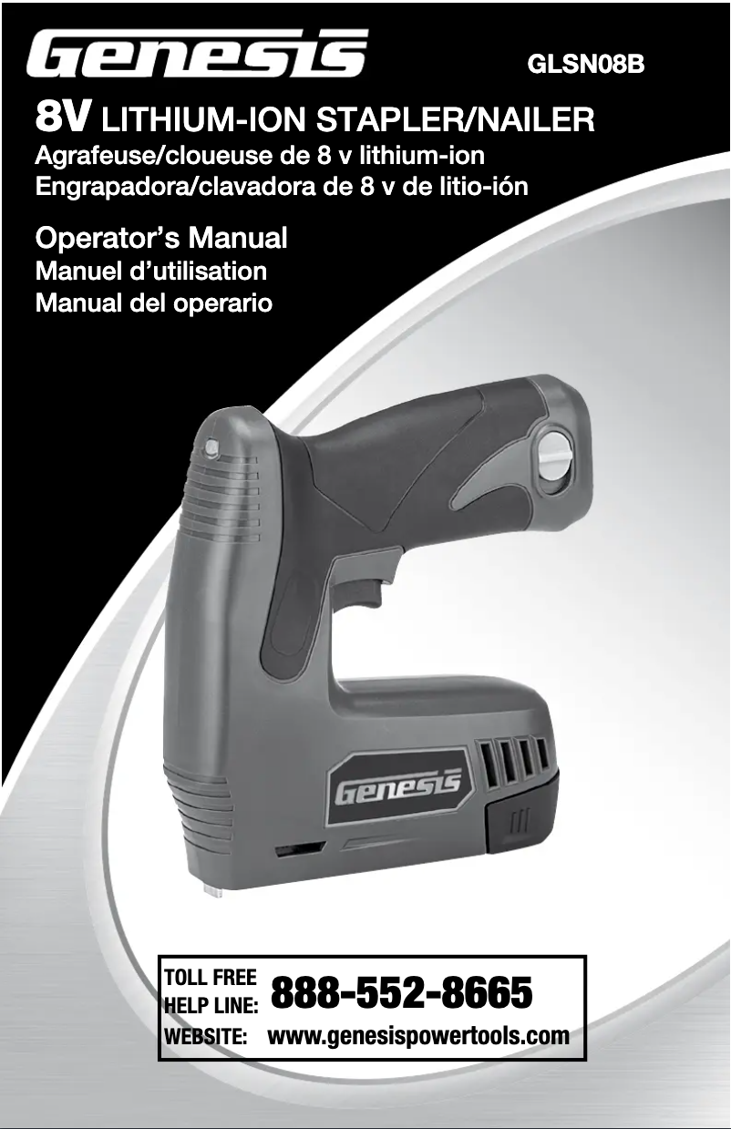 First page image of the manual for GLSN08B