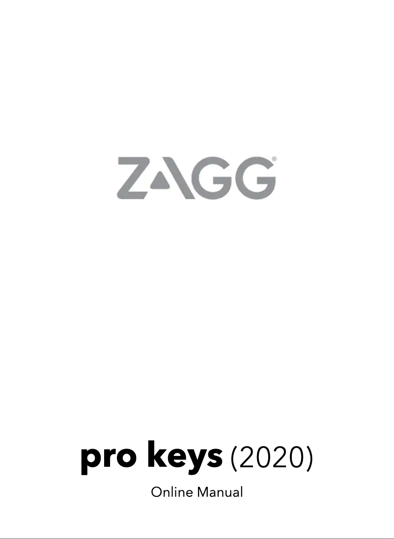 First page image of the manual for Pro Keys (2020)
