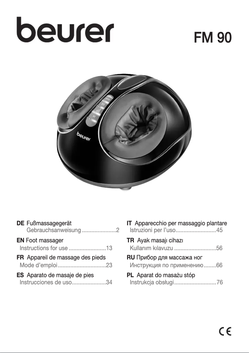 Page 1 of the manual User Manual Beurer FM 90