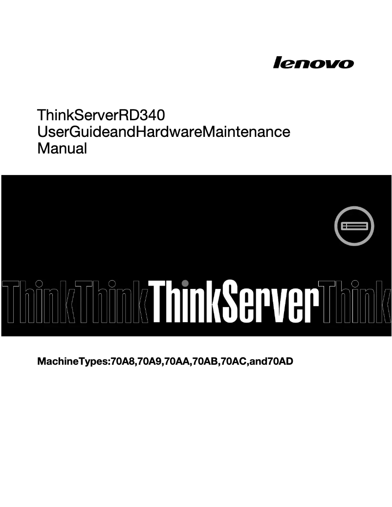 Page 1 of the manual User Manual Lenovo ThinkServer RD340