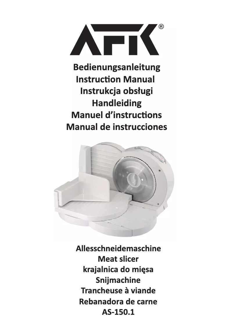 Page 1 of the manual User Manual AFK AS-150.1