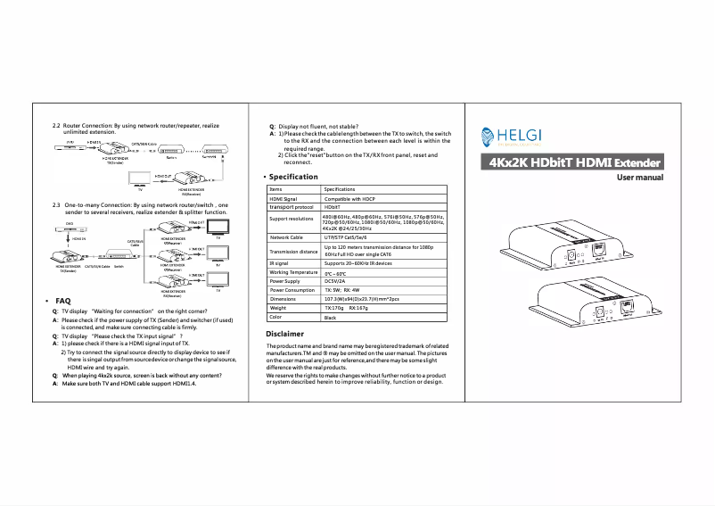 Page 1 of the manual User Manual HELGI HI0683 - RX