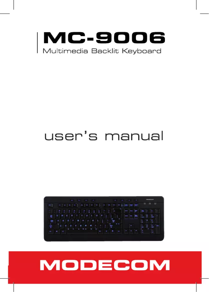 Image de la première page du manuel de l'appareil MC-9006