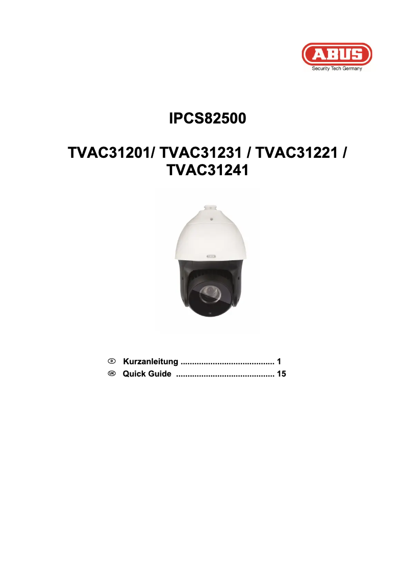 First page image of the manual for IPCS82500