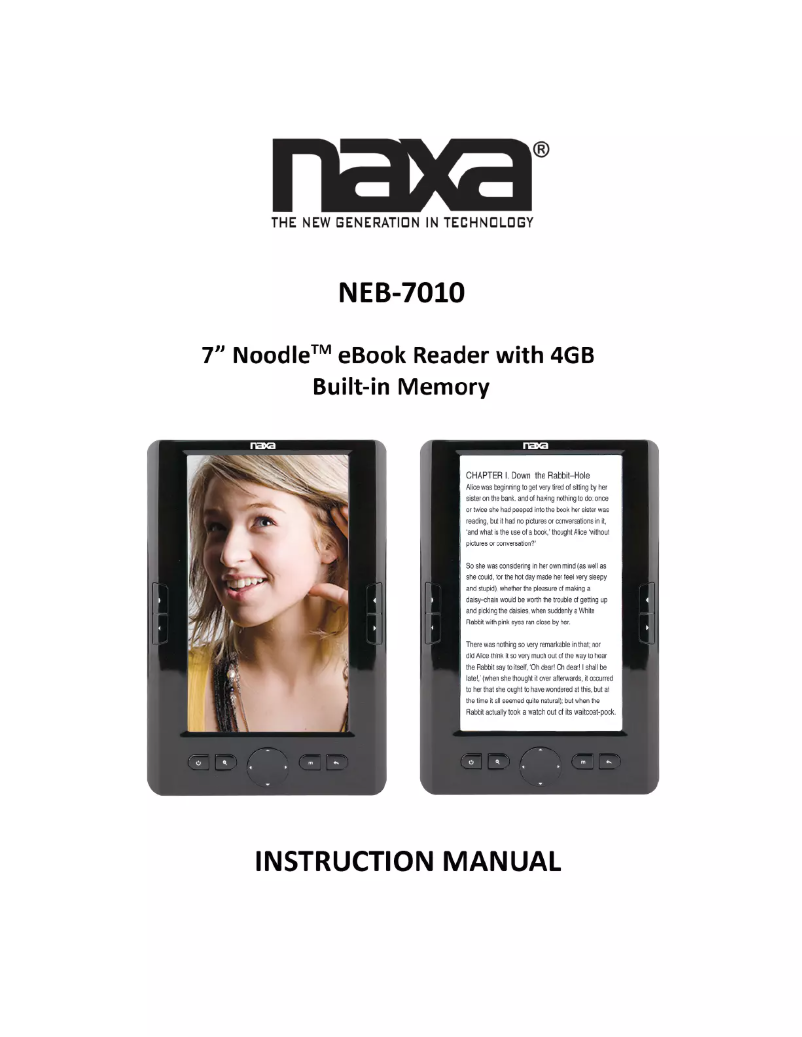 Page 1 of the manual User Manual Naxa NEB-7010