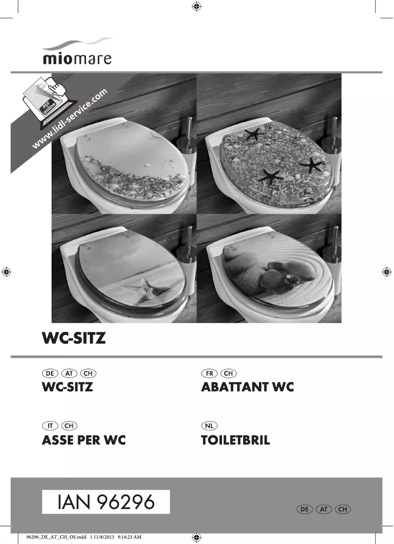 First page image of the manual for IAN 96296