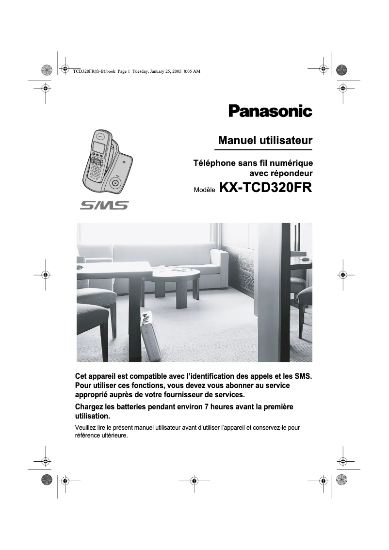 Page 1 of the manual User Manual Panasonic KX-TCD320FR