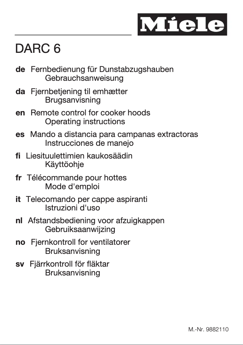 First page image of the manual for DA 2808 BW