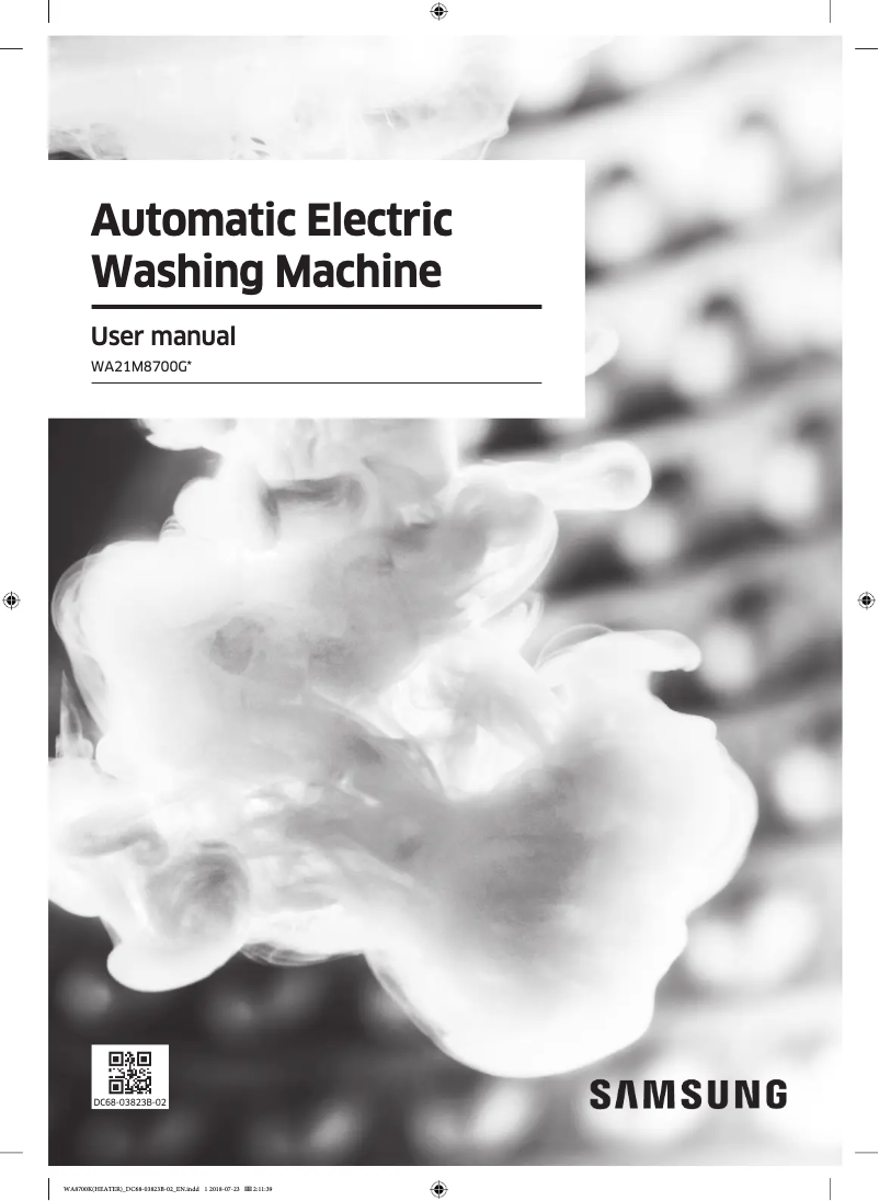 Page 1 of the manual User Manual Samsung WA22M8700GV