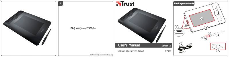 First page image of the manual for eBrush