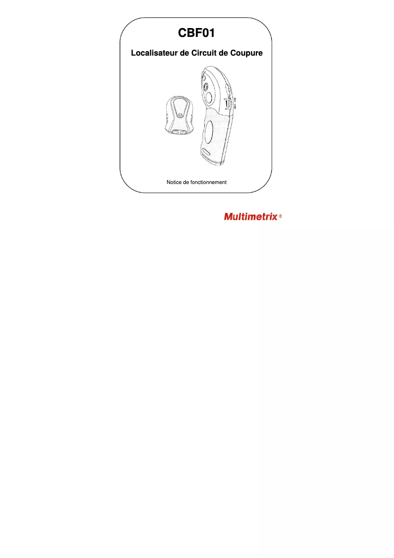 First page image of the manual for CBF01