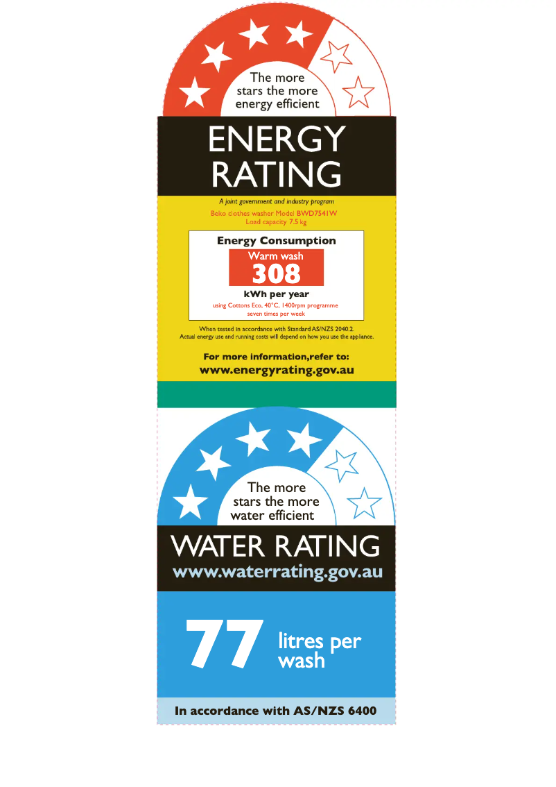 First page image of the manual for BWD7541W