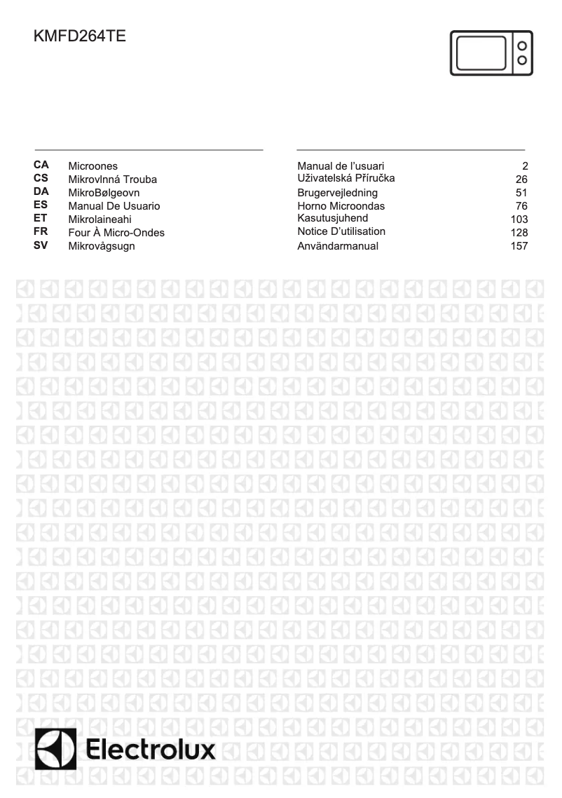 First page image of the manual for KMFD264TEK
