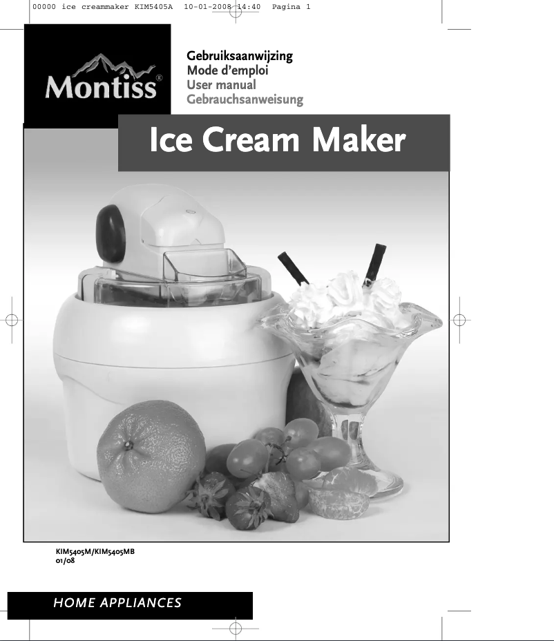 Page 1 of the manual User Manual Montiss KIM5405M