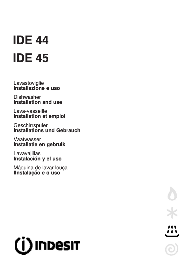 First page image of the manual for IDE 44