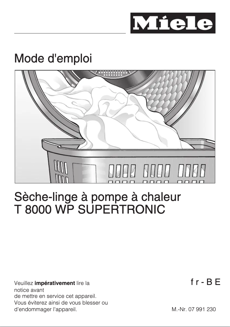 First page image of the manual for T 8000 WP Supertronic