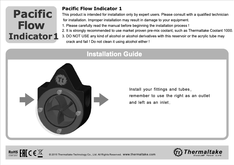 Page 1 of the manual User Manual Thermaltake CL-W106-PL00BL-A