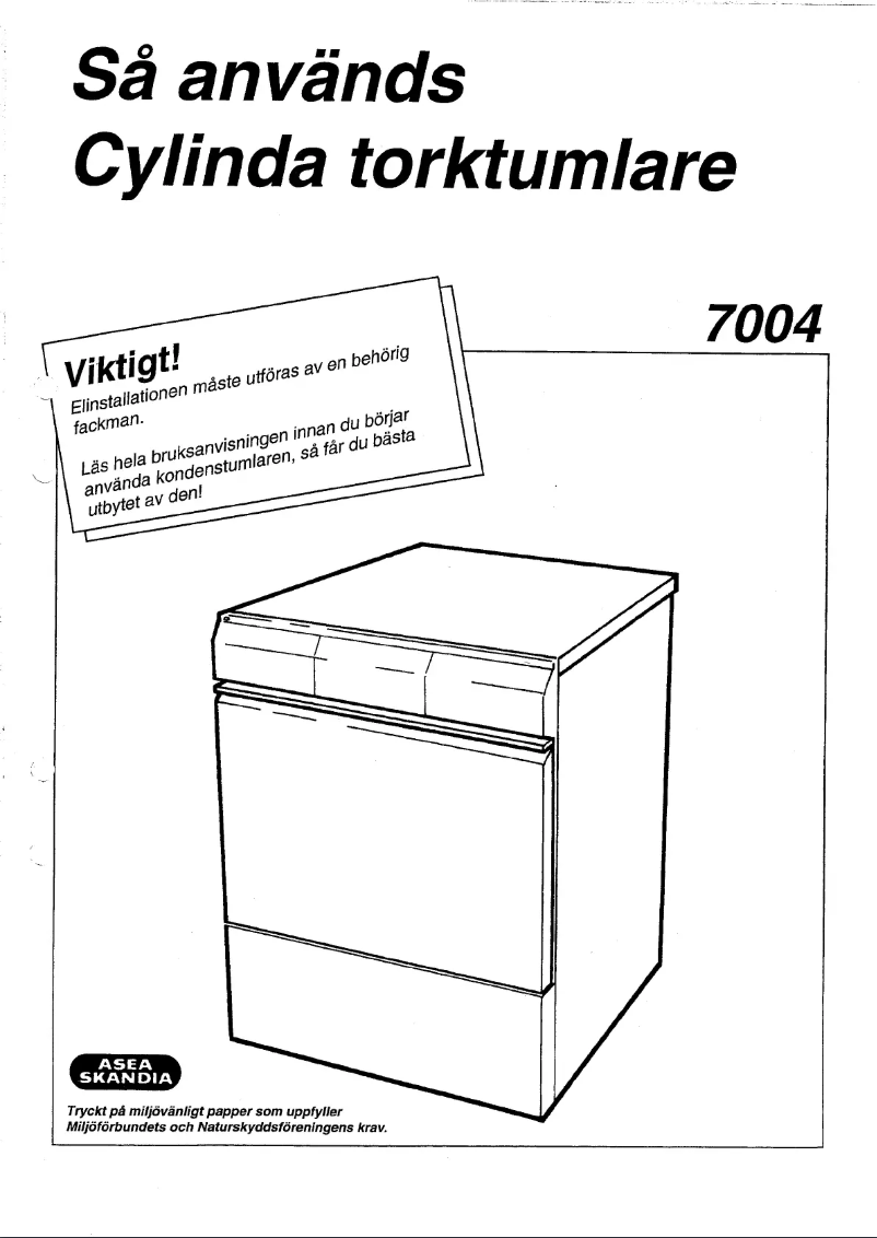 First page image of the manual for 7004