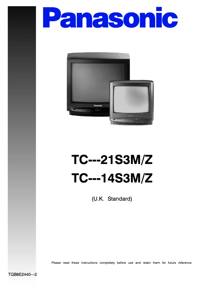 Page 1 of the manual User Manual Panasonic TC-14S3MZ