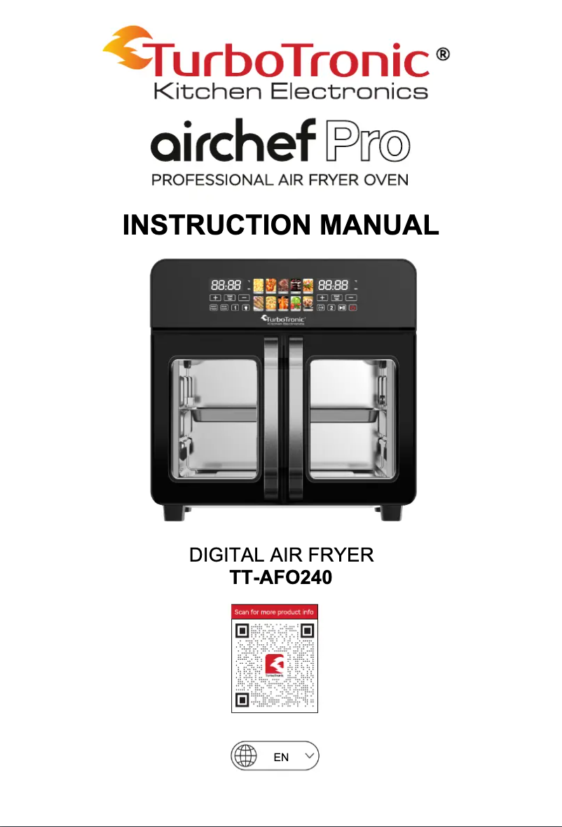 Page 1 of the manual User Manual TurboTronic Airchef Pro TT-AFO240