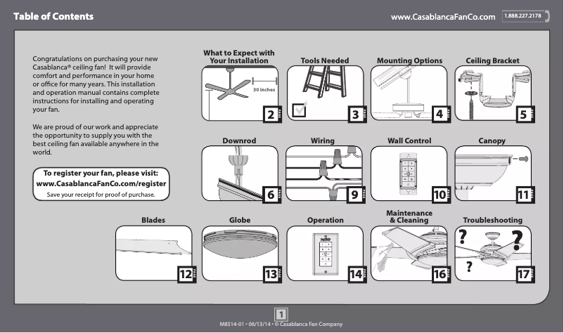 Page 1 of the manual User Manual Casablanca Trident 59082