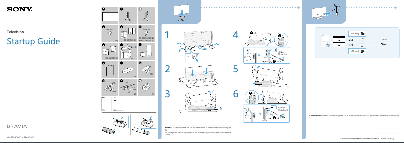 First page image of the manual for Bravia KD-55X9000C