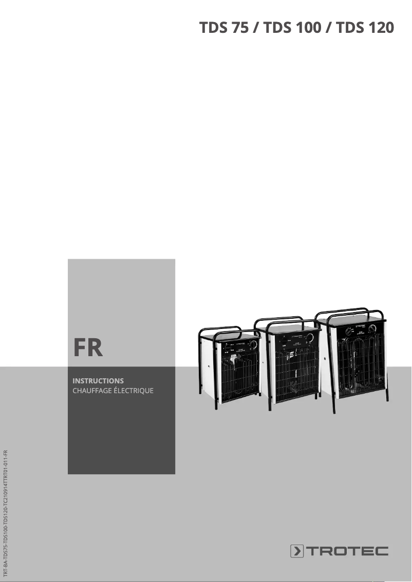 First page image of the manual for TDS 100