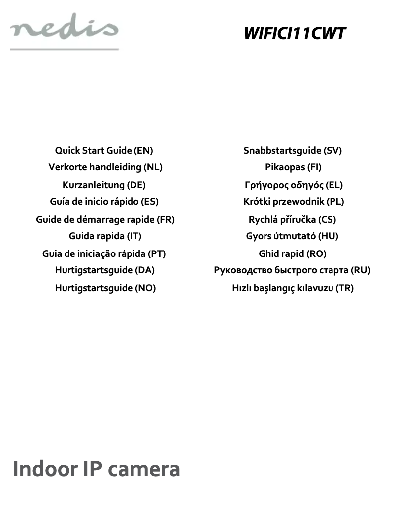 Page 1 of the manual User Manual Nedis WIFICI11CWT