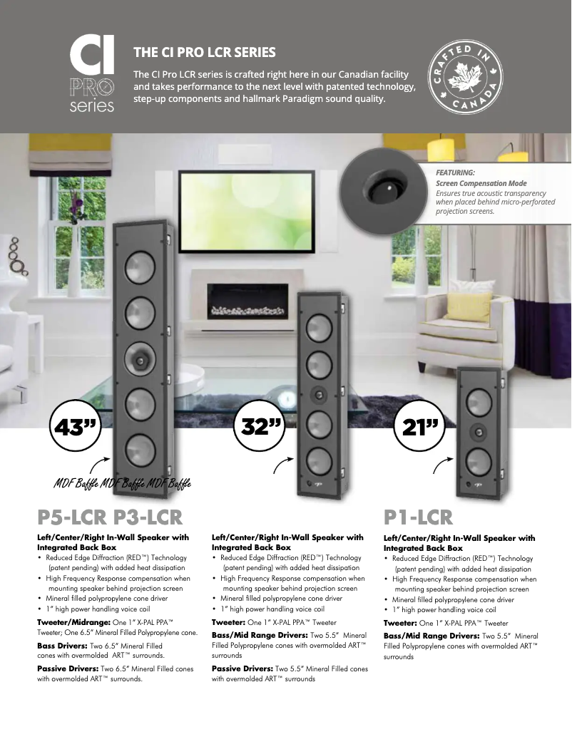 First page image of the manual for CI Pro P1-LCR