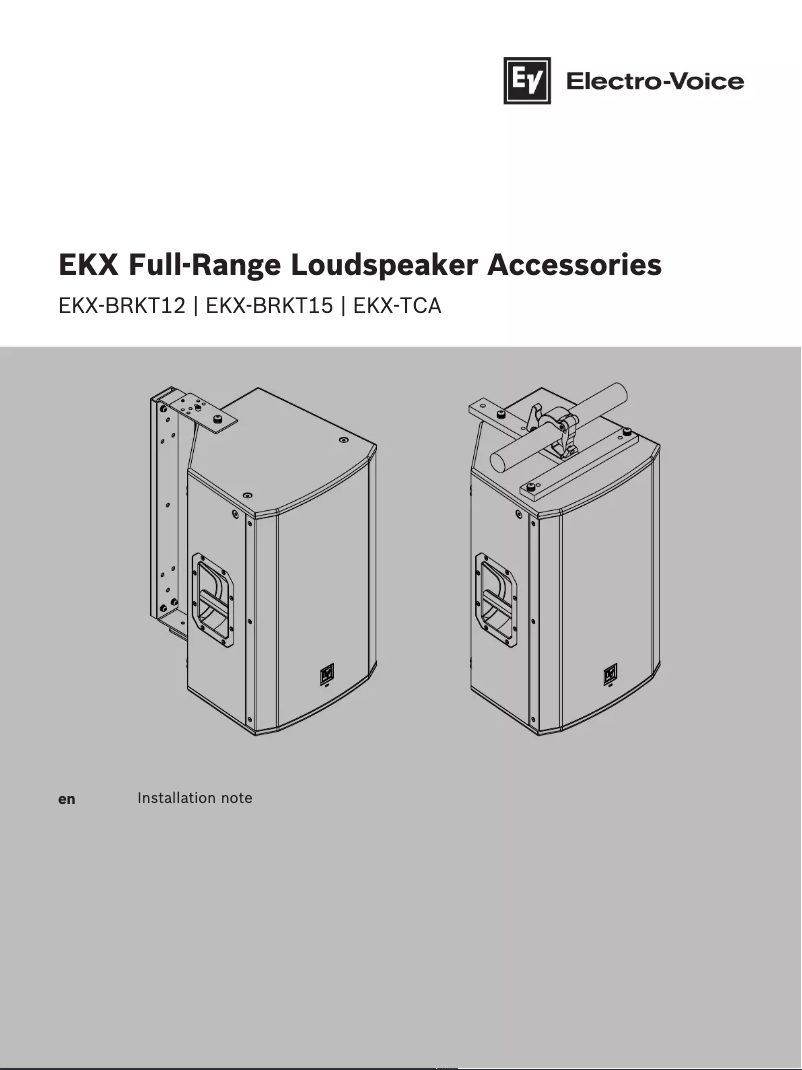 First page image of the manual for EKX-12