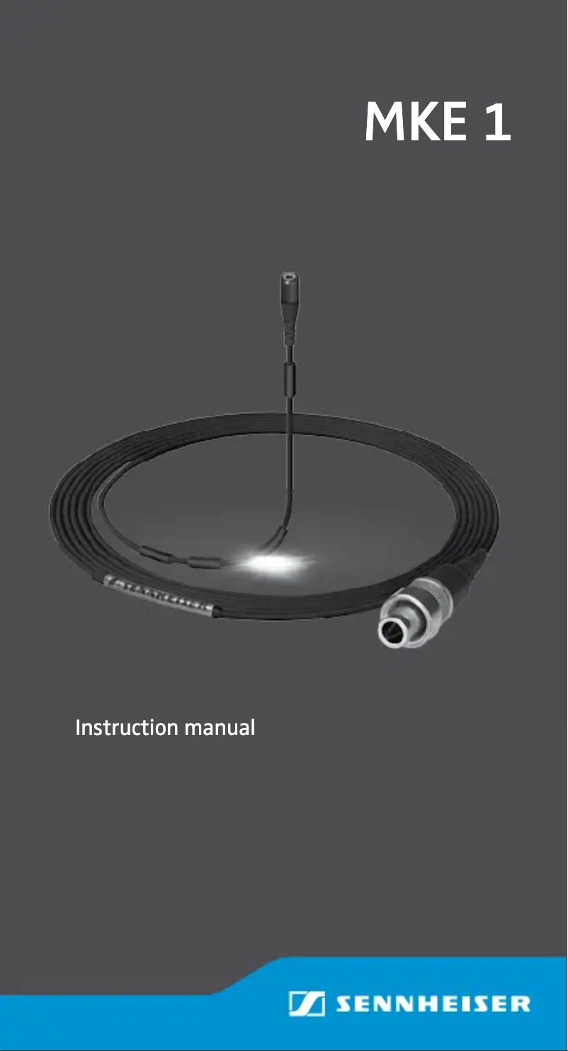Page 1 of the manual User Manual Sennheiser MKE 1-4-2