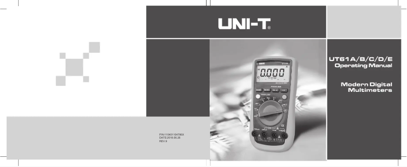First page image of the manual for UT61E