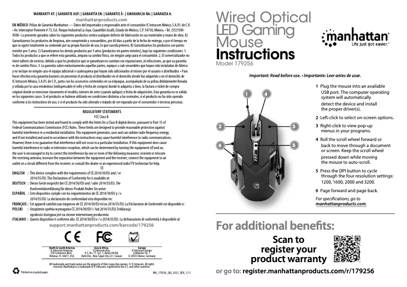 Image de la première page du manuel de l'appareil 179256