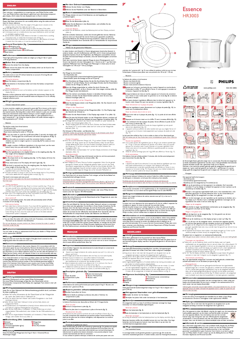 First page image of the manual for HR3003