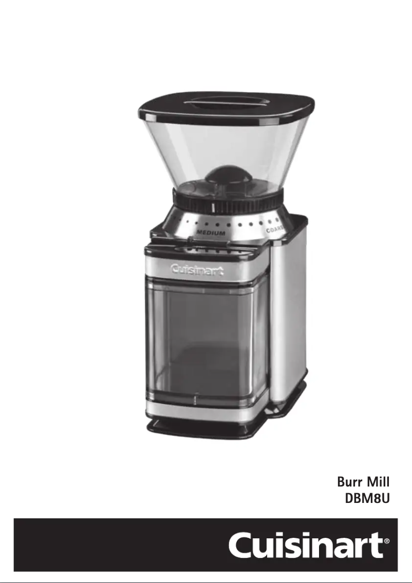 First page image of the manual for DBM8U