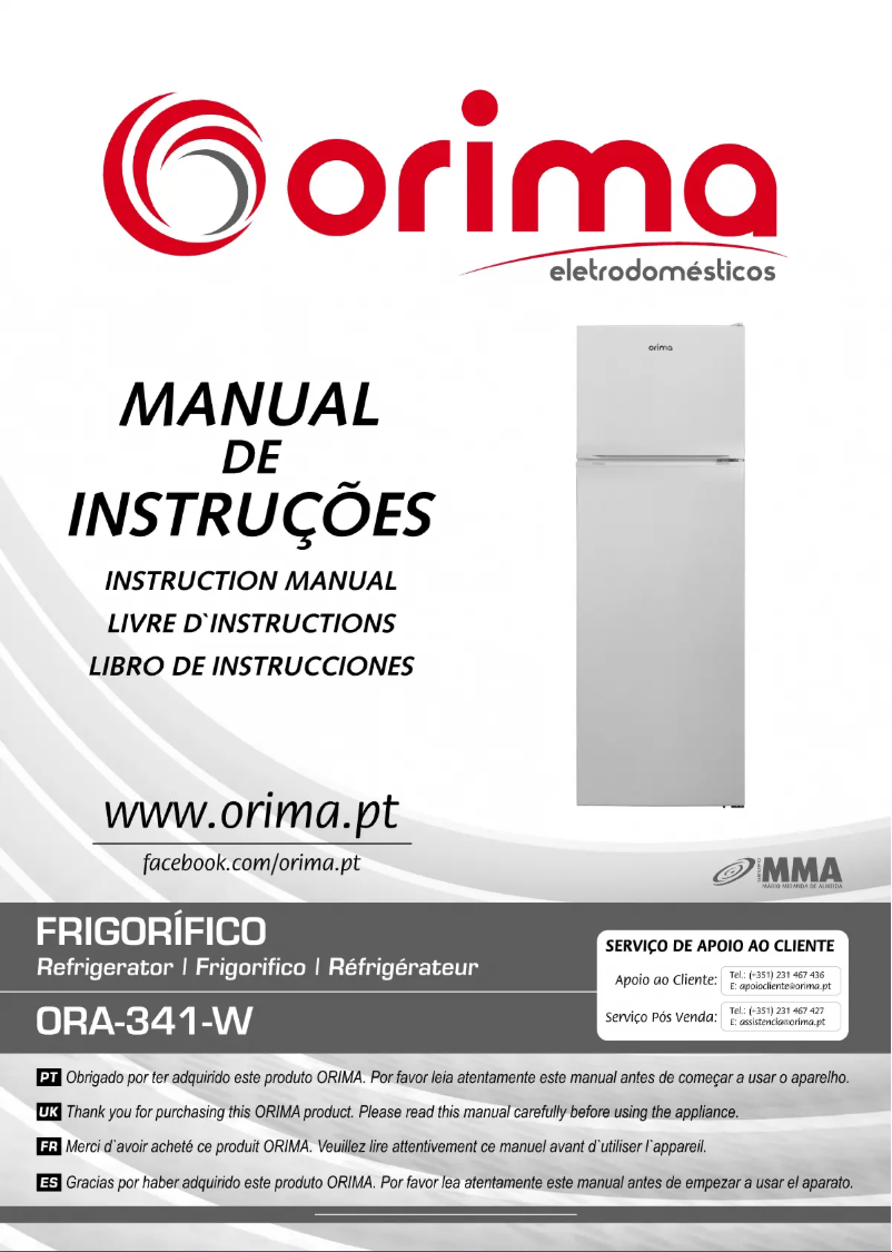 Page 1 of the manual User Manual Orima ORA-341
